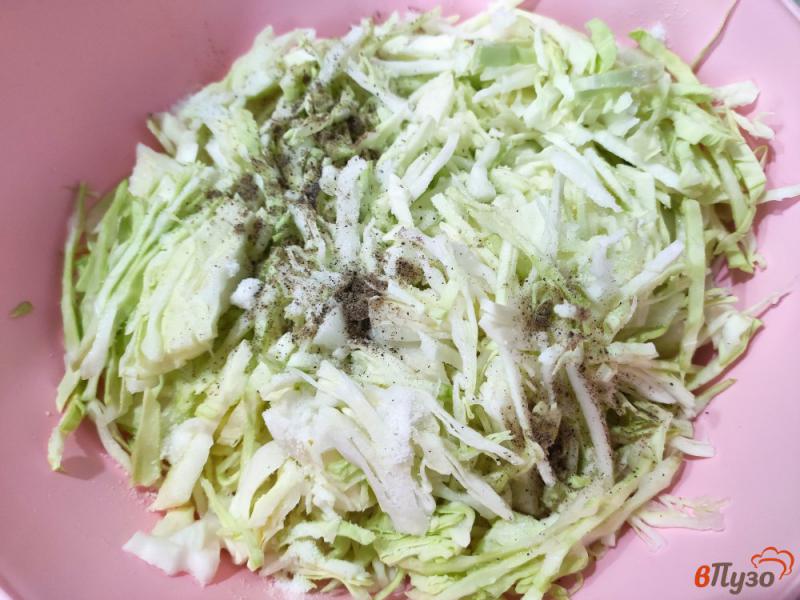 Фото приготовление рецепта: Салат из капусты с чесноком и укропом шаг №2