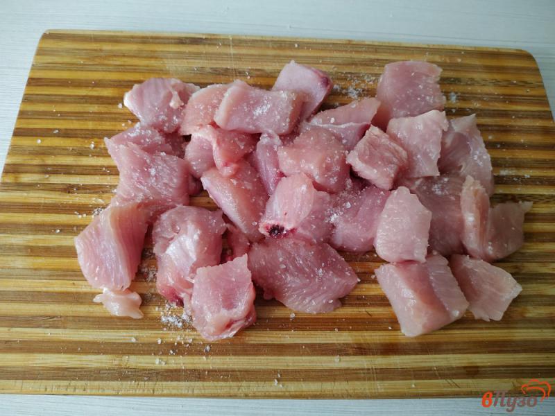 Фото приготовление рецепта: Филе индейки тушеное в томатном соке шаг №2