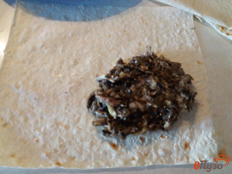 Фото приготовление рецепта: Пирожки из лаваша с курицей и грибами шаг №5