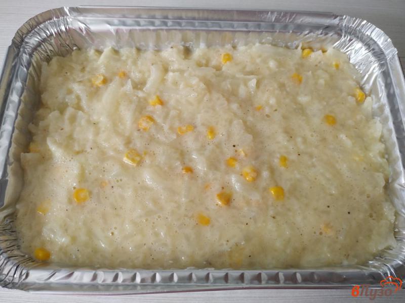 Фото приготовление рецепта: Запеканка из цветной капусты и кукурузы шаг №9