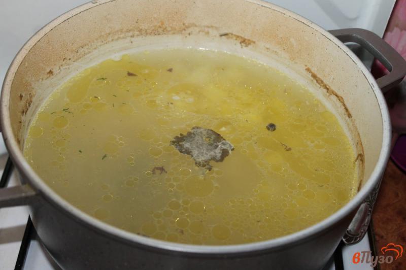 Фото приготовление рецепта: Суп на курином бульоне с молодым щавелем шаг №1