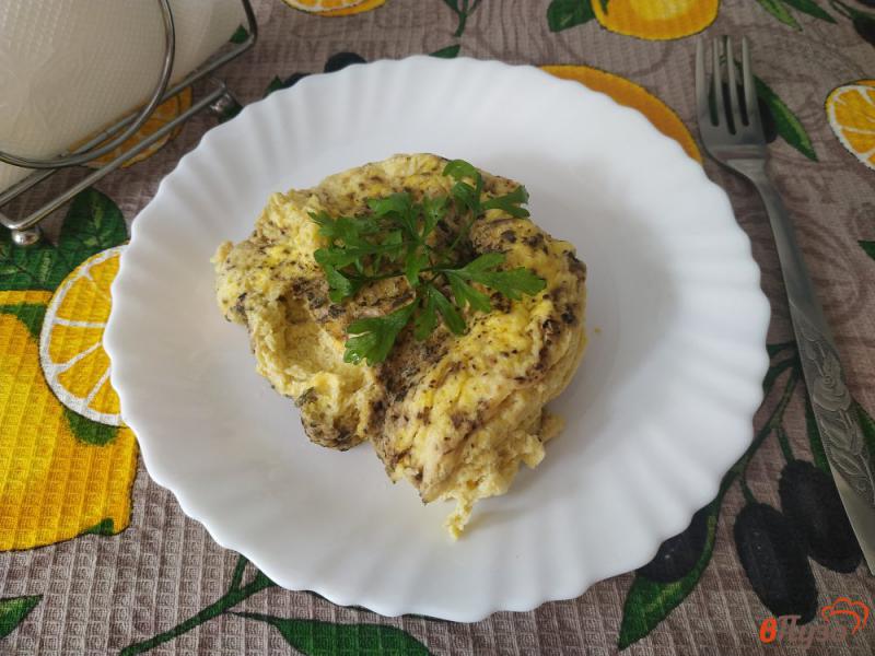 Фото приготовление рецепта: Омлет из индюшиных яиц и прованскими травами на пару шаг №7