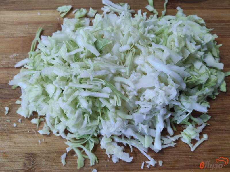Фото приготовление рецепта: Салат из молодой капусты с крабовыми палочками шаг №1