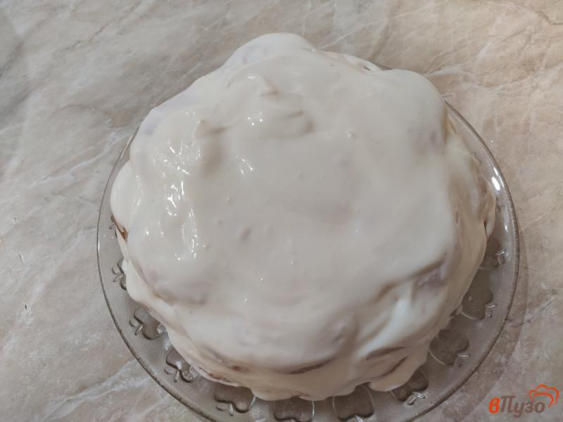Фото приготовление рецепта: Бисквитный торт Черепаха шаг №7