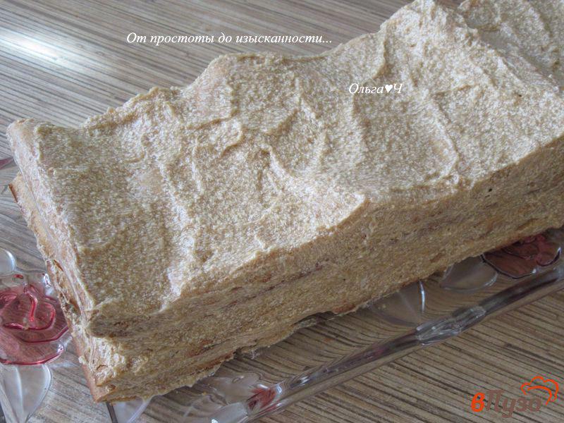 Фото приготовление рецепта: Цельнозерновой торт-эклер с мусковадо шаг №11