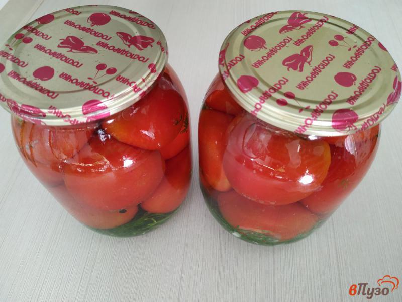 Фото приготовление рецепта: Консервированные помидоры с аспирином шаг №4