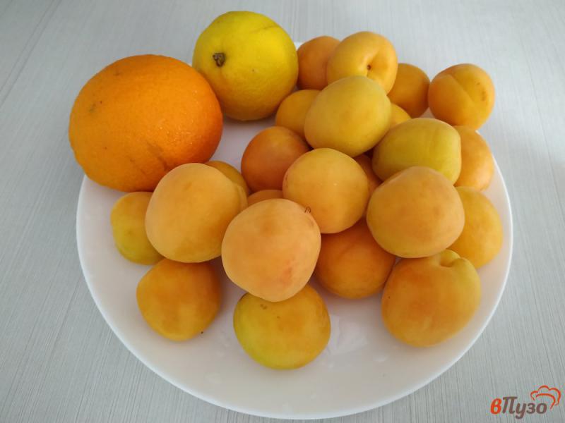 Фото приготовление рецепта: Абрикосовый компот с апельсином и лимоном шаг №1