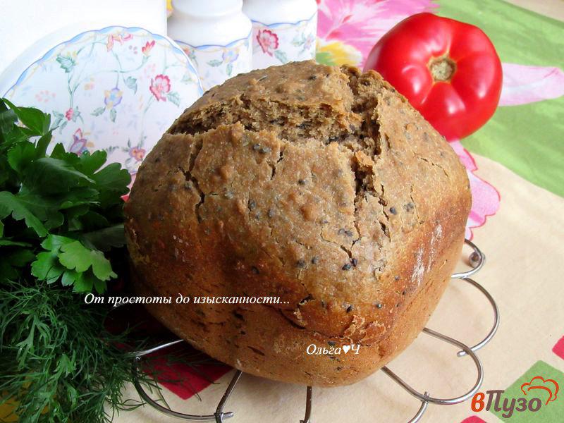 Фото приготовление рецепта: Цельнозерновой хлеб с семенами льна, кунжутом и семечками шаг №6