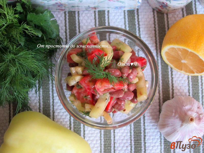 Фото приготовление рецепта: Салат из фасоли с арахисовой заправкой шаг №5