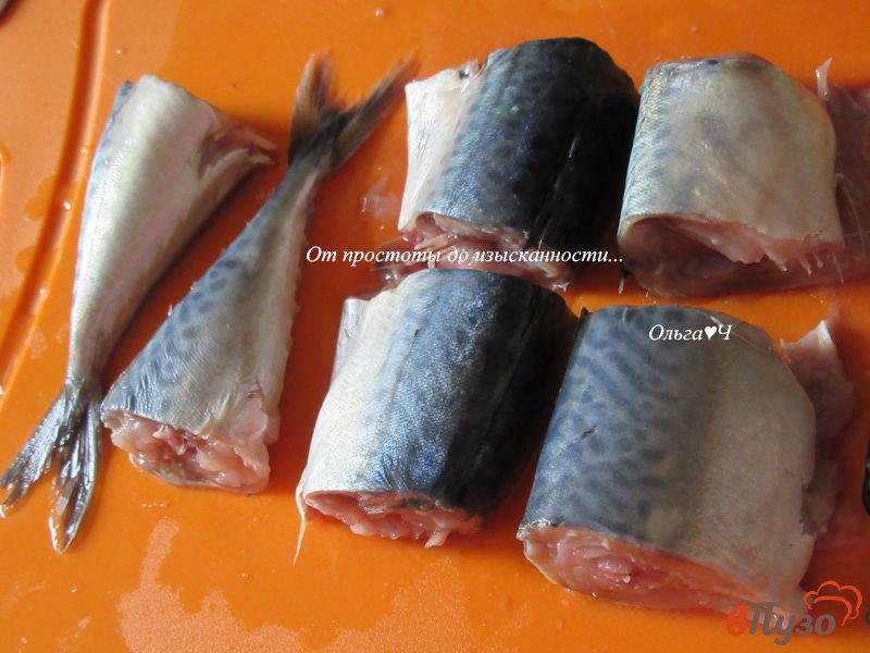 Фото приготовление рецепта: Скумбрия в коралловом соусе на луково-кабачковой подушке шаг №1