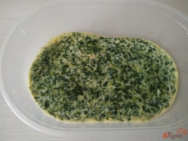 Фото приготовление рецепта: Омлет со шпинатом на пару шаг №7