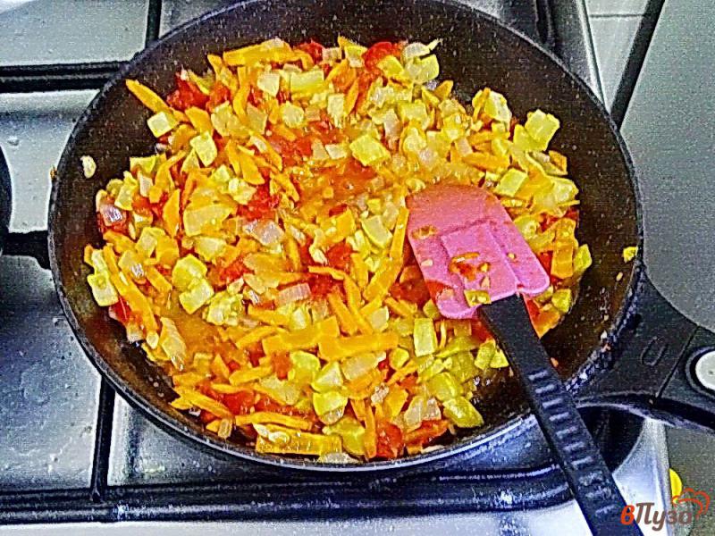 Фото приготовление рецепта: Овощи с рисом шаг №8