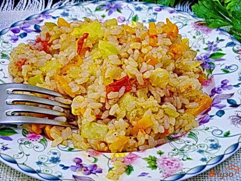 Фото приготовление рецепта: Овощи с рисом шаг №10