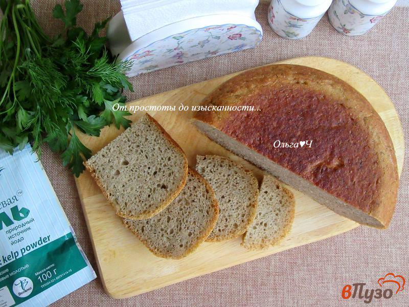 Фото приготовление рецепта: Хлеб с укропом и водорослевой солью шаг №8