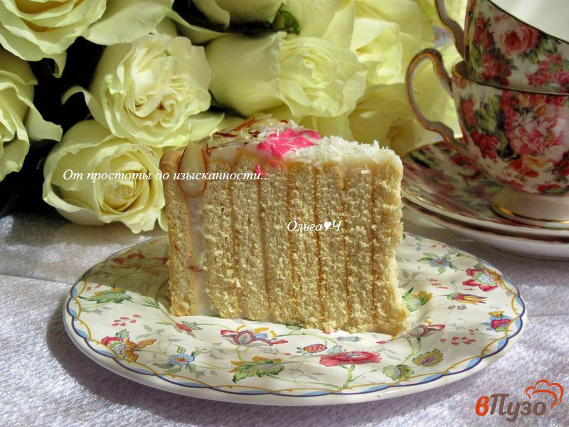 Фото приготовление рецепта: Вертикальный торт из печенья шаг №8