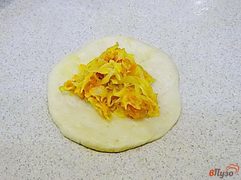 Фото приготовление рецепта: Пирожки духовые с курицей и с капустой. шаг №17