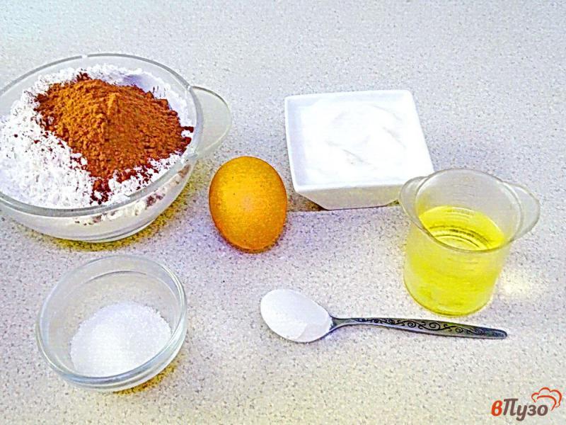 Фото приготовление рецепта: Шоколадное сахарное печенье шаг №1