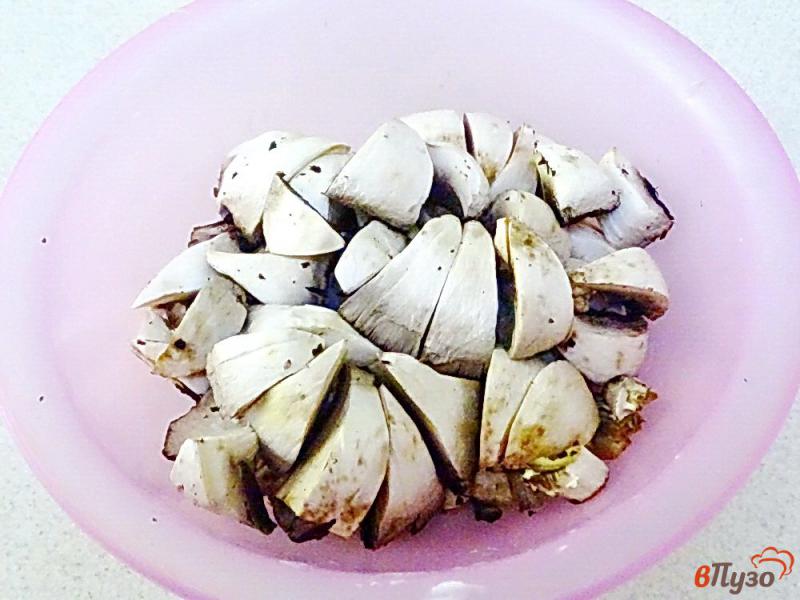 Фото приготовление рецепта: Постный картофельный суп с грибами шаг №5