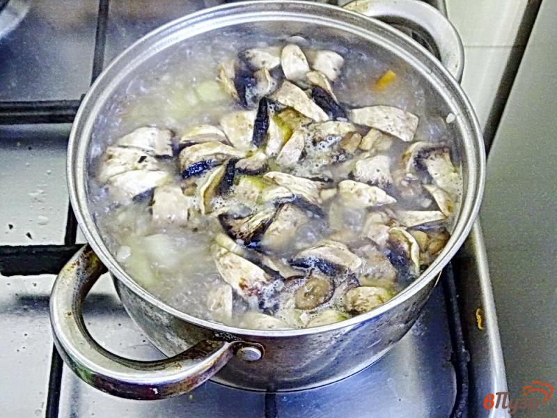 Фото приготовление рецепта: Постный картофельный суп с грибами шаг №9