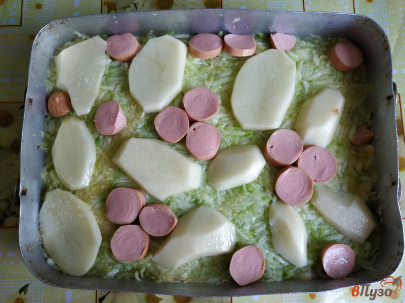 Фото приготовление рецепта: Запеканка кабачковая с картошкой шаг №9