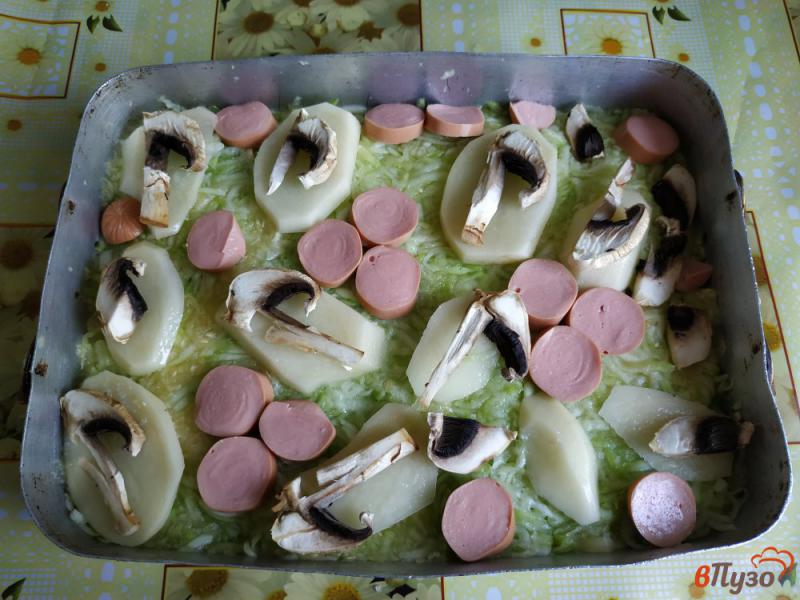 Фото приготовление рецепта: Запеканка кабачковая с картошкой шаг №10