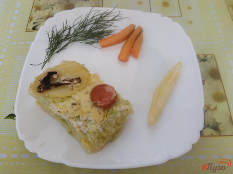 Фото приготовление рецепта: Запеканка кабачковая с картошкой шаг №13