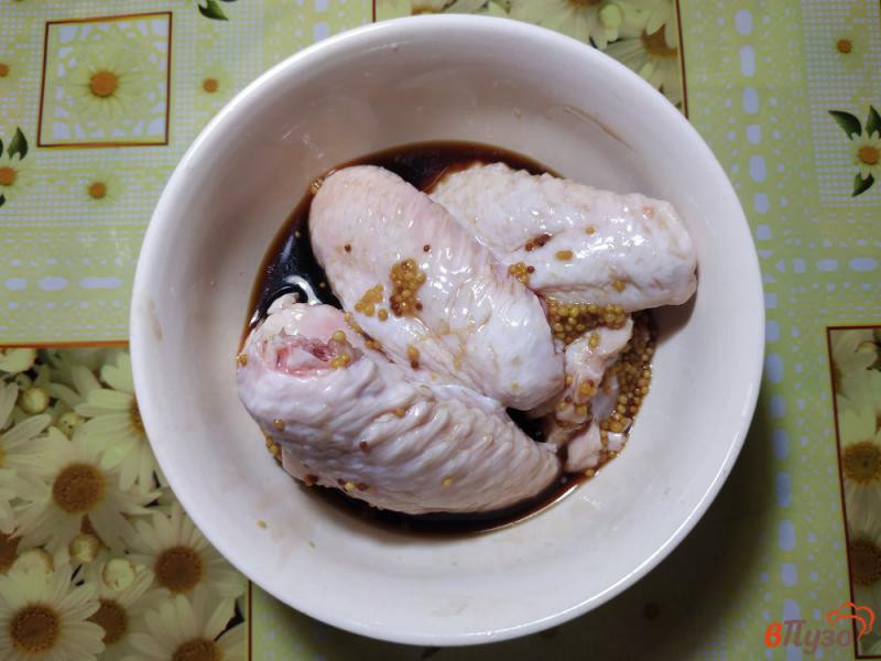 Фото приготовление рецепта: Крылья куриные жареные в мультиварке шаг №4
