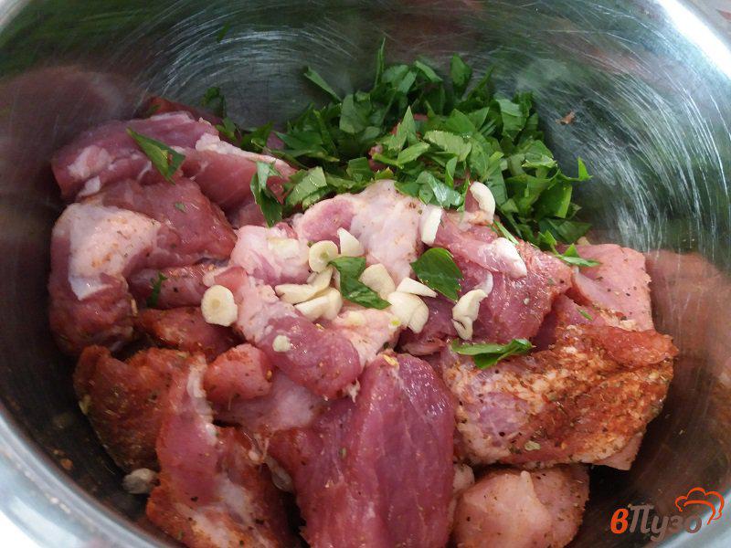 Фото приготовление рецепта: Запеченная свинина с молодым картофелем в пакете шаг №3