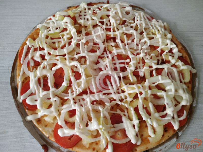 Фото приготовление рецепта: Овощная пицца шаг №7