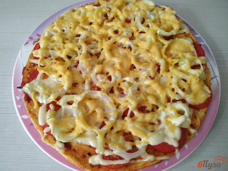 Фото приготовление рецепта: Овощная пицца шаг №11