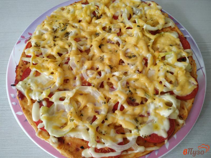 Фото приготовление рецепта: Овощная пицца шаг №12