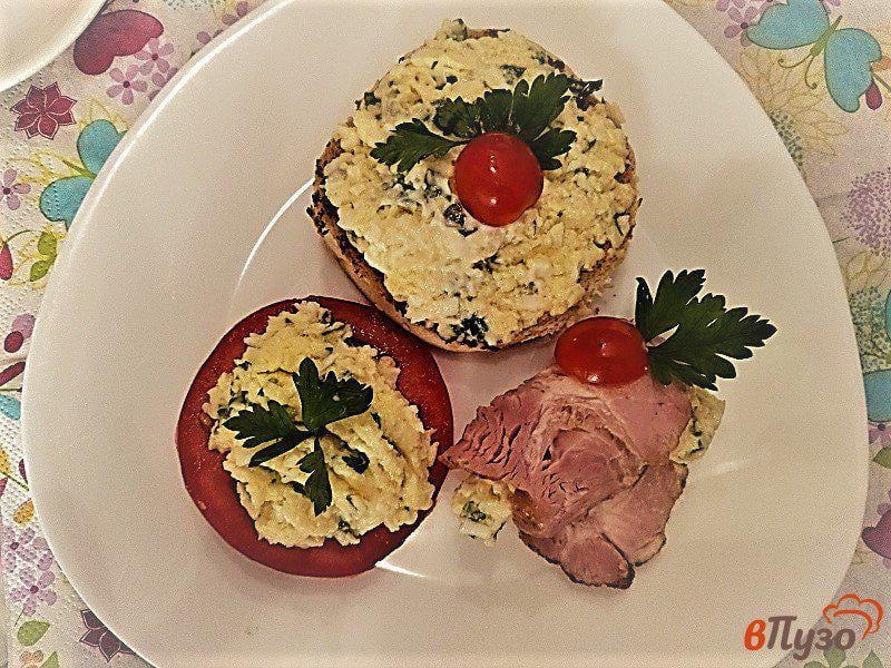Фото приготовление рецепта: Варианты закусок из сырно-яичной намазки шаг №10