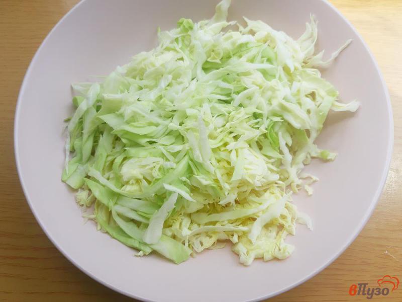 Фото приготовление рецепта: Салат из капусты с маслинами шаг №1