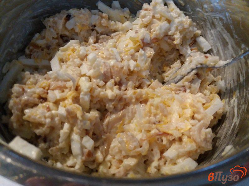 Фото приготовление рецепта: Салат из кальмара с рисом шаг №11