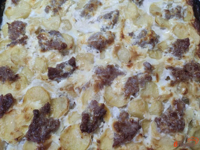 Фото приготовление рецепта: Картофельная запеканка со свининой шаг №8