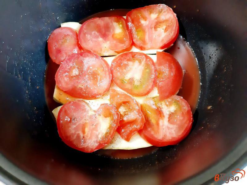 Фото приготовление рецепта: Кабачки с помидорами и моцареллой шаг №5