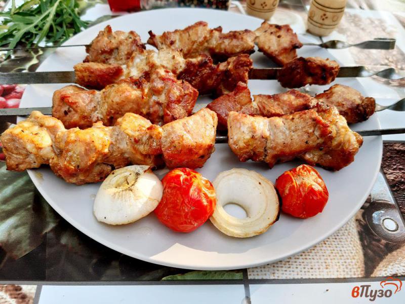 Фото приготовление рецепта: Шашлык из свинины в луковом маринаде с минералкой шаг №8