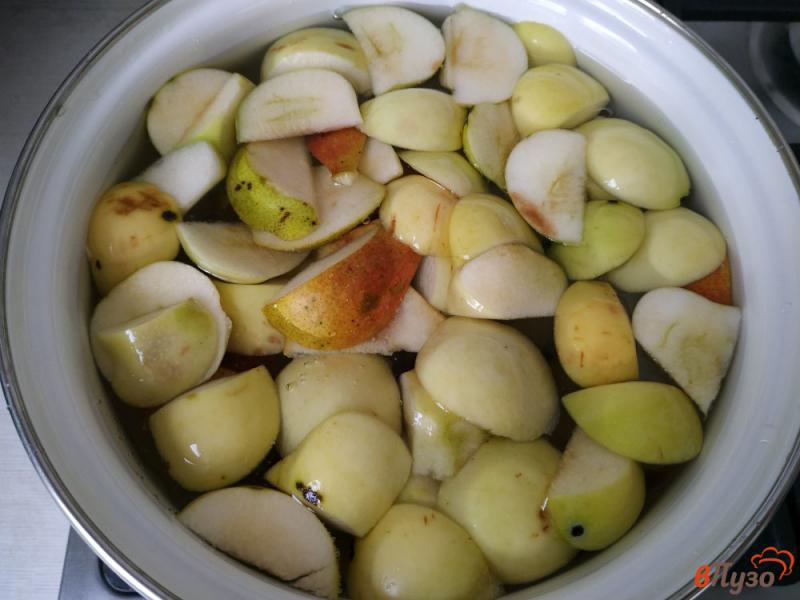 Фото приготовление рецепта: Грушево яблочный компот шаг №3