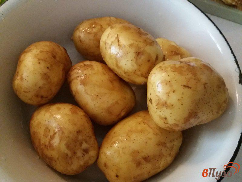 Фото приготовление рецепта: Запеченный молодой картофель в мультиварке с чесноком и травами шаг №1