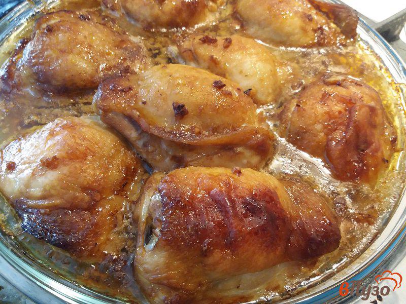 Фото приготовление рецепта: Запеченные куриные бёдра в соевом соусе и горчице шаг №7