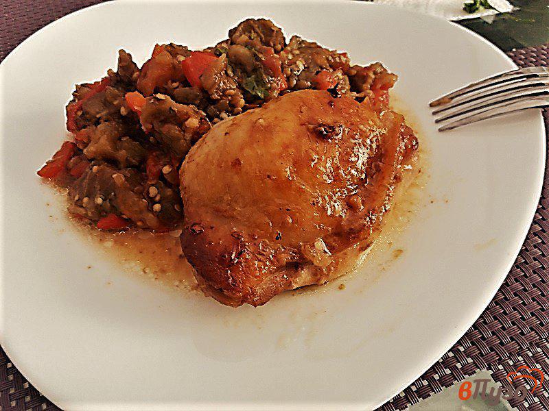 Фото приготовление рецепта: Запеченные куриные бёдра в соевом соусе и горчице шаг №9