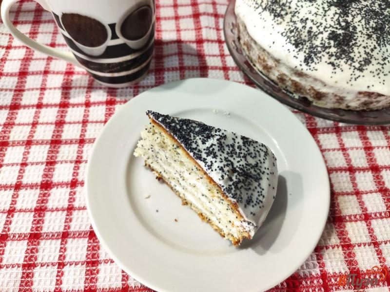 Фото приготовление рецепта: Бисквитный маковый торт шаг №13