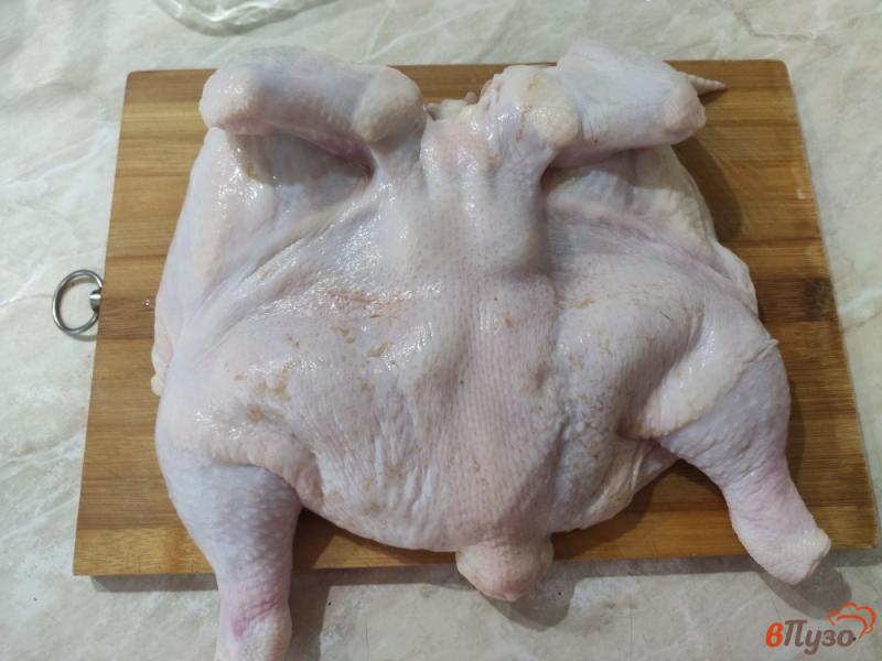 Фото приготовление рецепта: Цыпленок запечённый в сметане шаг №2