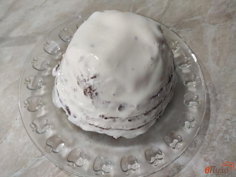 Фото приготовление рецепта: Шоколадный торт в микроволновке шаг №9