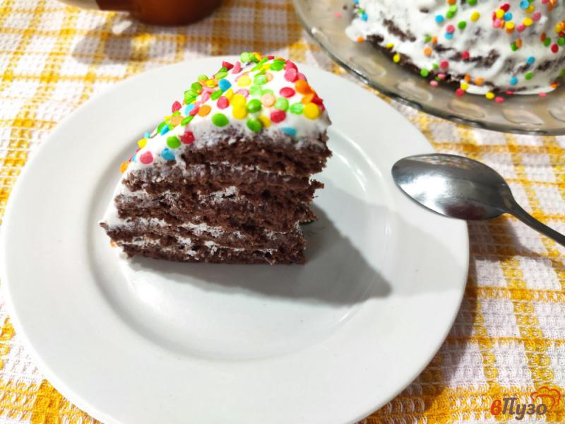 Фото приготовление рецепта: Шоколадный торт в микроволновке шаг №12