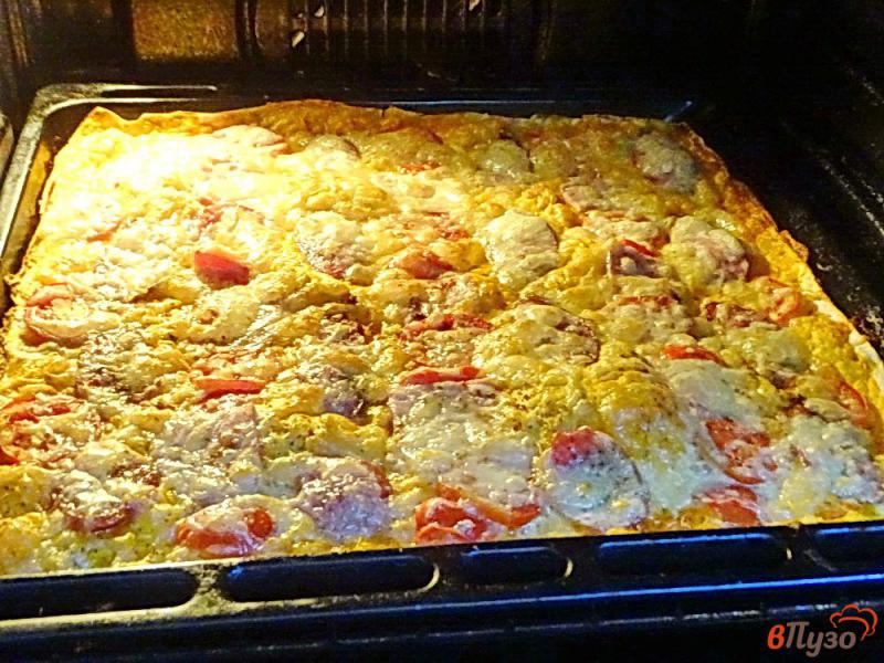 Фото приготовление рецепта: Пицца на лаваше в духовке шаг №10