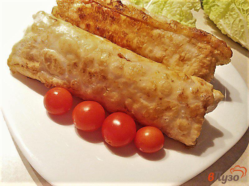 Фото приготовление рецепта: Сосиски в лаваше с сыром шаг №9
