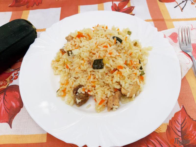 Фото приготовление рецепта: Рис с цукини шаг №10
