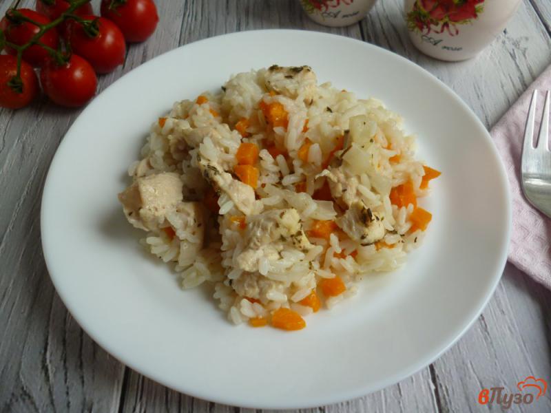 Фото приготовление рецепта: Рис с курицей в мультиварке-скороварке шаг №7