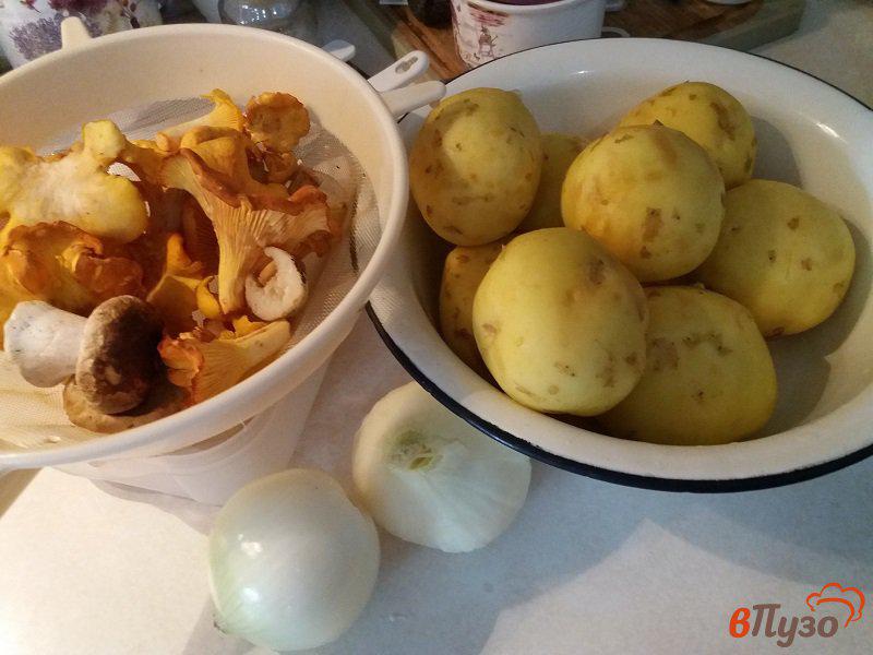 Фото приготовление рецепта: Запеченный молодой картофель с лесными грибами в мультиварке шаг №2